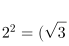 2^2=(\sqrt3)^2+(\sqrt3)^2-2.(\sqrt3)^2.(\sqrt3)^2.\cos x\;\Leftrightarrow\:2.3\cos x=3+3-4\\\;\Leftrightarrow\:6.\cos x=2\;\Leftrightarrow\:\cos x=\frac13